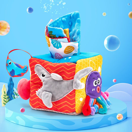 hahaland Baby Spielzeug 6 12 Monate Tissue Box, Montessori Toy Sensorik motorik Spielzeug